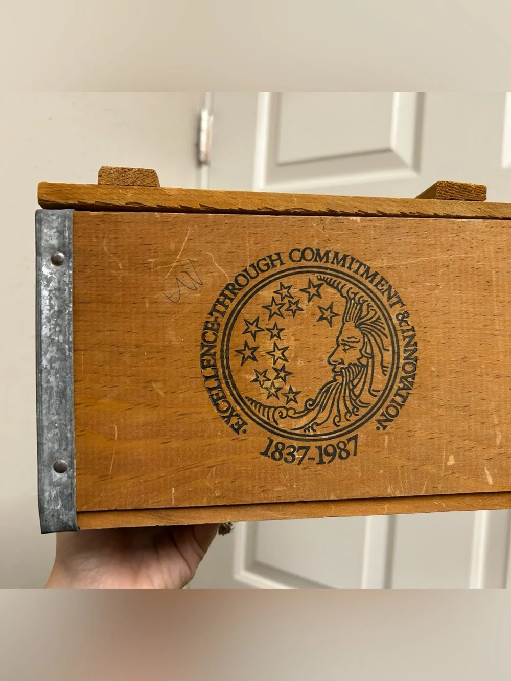 Procter And Gamble Ivory Soap Vintage Wooden Box Crate 1837-1987 Commemorative